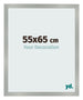 Cadre Photo 55x65cm Aluminium Brossé MDF Bologna De Face Mesure | Yourdecoration.fr