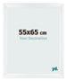 Cadre Photo 55x65cm Blanc Vintage MDF Pisa De Face Mesure | Yourdecoration.fr