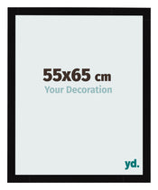 Cadre Photo 55x65cm Noir Brillant MDF Bologna De Face Mesure | Yourdecoration.fr