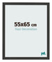 Cadre Photo 55x65cm Noir Grain de Bois MDF Bologna De Face Mesure | Yourdecoration.fr