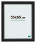 Cadre Photo 55x65cm Noir Grain de Bois MDF Lazio De Face Mesure | Yourdecoration.fr