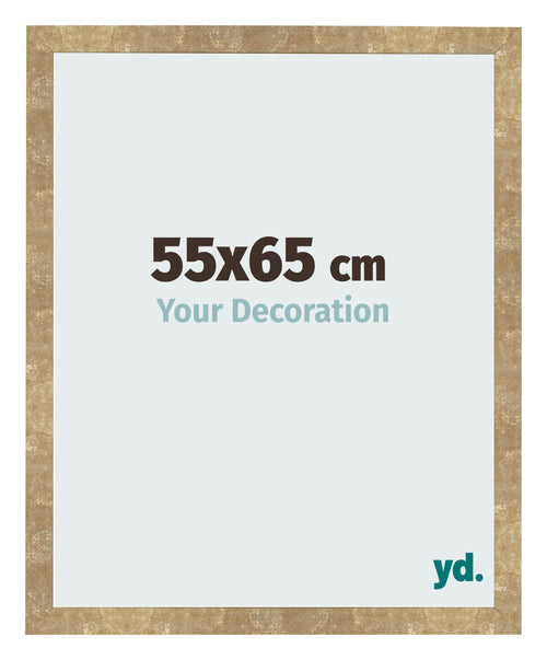 Cadre Photo 55x65cm Or Antique MDF Bologna De Face Mesure | Yourdecoration.fr