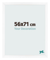Cadre Photo 56x71 cm Blanc Mat MDF Bologna De Face Mesure | Yourdecoration.fr