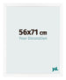 Cadre Photo 56x71 cm Blanc Mat MDF Bologna De Face Mesure | Yourdecoration.fr