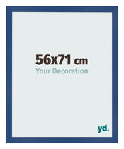 Cadre Photo 56x71 cm Bleu Fonce MDF Bologna De Face Mesure | Yourdecoration.fr