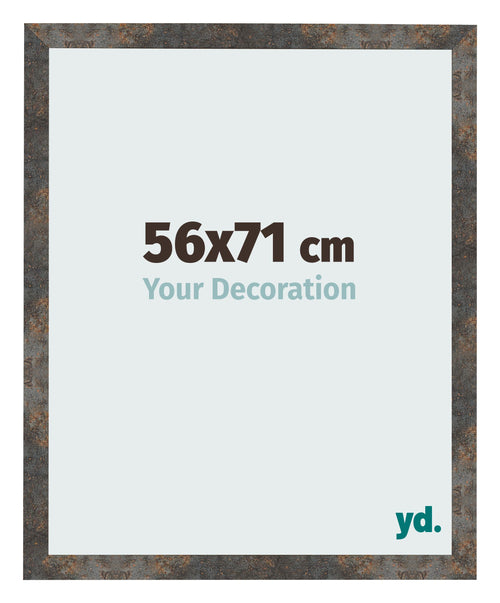 Cadre Photo 56x71 cm Metal Oxyde MDF Bologna De Face Mesure | Yourdecoration.fr