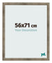 Cadre Photo 56x71 cm Metal Vintage MDF Bologna De Face Mesure | Yourdecoration.fr