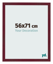 Cadre Photo 56x71 cm Vin Rouge Patine MDF Bologna De Face Mesure | Yourdecoration.fr