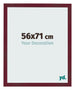Cadre Photo 56x71 cm Vin Rouge Patine MDF Bologna De Face Mesure | Yourdecoration.fr