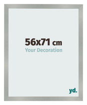 Cadre Photo 56x71cm Aluminium Brossé MDF Bologna De Face Mesure | Yourdecoration.fr
