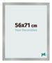 Cadre Photo 56x71cm Aluminium Brossé MDF Bologna De Face Mesure | Yourdecoration.fr