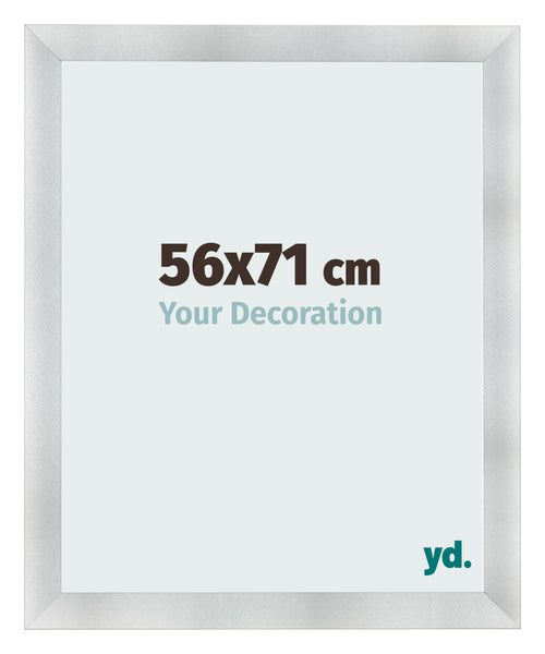 Cadre Photo 56x71cm Aluminium Brosse MDF Pisa De Face Mesure | Yourdecoration.fr