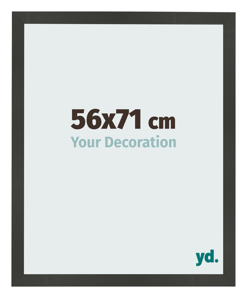 Cadre Photo 56x71cm Anthracite MDF Bologna De Face Mesure | Yourdecoration.fr