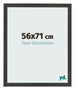 Cadre Photo 56x71cm Anthracite MDF Bologna De Face Mesure | Yourdecoration.fr