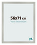 Cadre Photo 56x71cm Argent Mat MDF Bologna De Face Mesure | Yourdecoration.fr