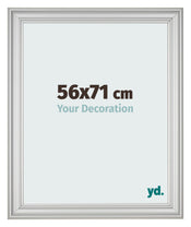 Cadre Photo 56x71cm Argent Mat MDF Lazio De Face Mesure | Yourdecoration.fr