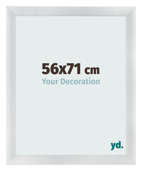 Cadre Photo 56x71cm Argent Noir Patine MDF Pisa De Face Mesure | Yourdecoration.fr