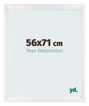 Cadre Photo 56x71cm Blanc Vintage MDF Pisa De Face Mesure | Yourdecoration.fr