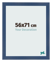Cadre Photo 56x71cm Bleu Fonce Patine MDF Pisa De Face Mesure | Yourdecoration.fr
