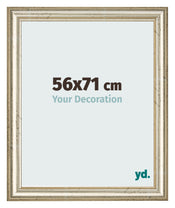 Cadre Photo 56x71cm Brillance Metallique MDF Lazio De Face Mesure | Yourdecoration.fr