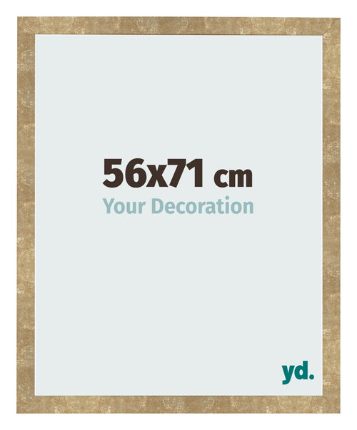 Cadre Photo 56x71cm Or Antique MDF Bologna De Face Mesure | Yourdecoration.fr