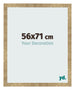 Cadre Photo 56x71cm Or Antique MDF Bologna De Face Mesure | Yourdecoration.fr