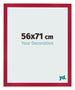 Cadre Photo 56x71cm Rouge MDF Bologna De Face Mesure | Yourdecoration.fr