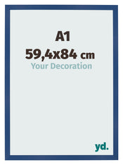 Cadre Photo 59 4x84 cm A1 Bleu Fonce MDF Bologna De Face Mesure | Yourdecoration.fr