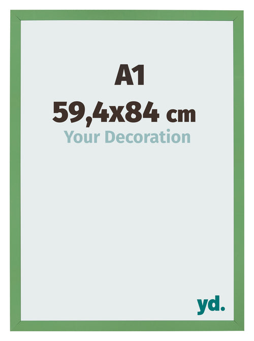 Cadre Photo 59 4x84 cm A1 Vert MDF Bologna De Face Mesure | Yourdecoration.fr