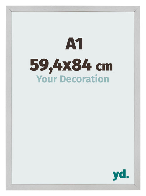 Cadre Photo 59 4x84cm A1 Acier Inoxydable MDF Bologna De Face Mesure | Yourdecoration.fr