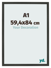 Cadre Photo 59 4x84cm A1 Anthracite MDF Bologna De Face Mesure | Yourdecoration.fr