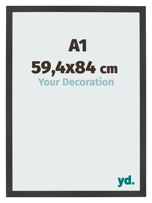 Cadre Photo 59 4x84cm A1 Anthracite MDF Bologna De Face Mesure | Yourdecoration.fr