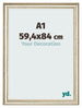 Cadre Photo 59 4x84cm A1 Brillance Metallique MDF Lazio De Face Mesure | Yourdecoration.fr