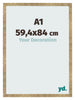 Cadre Photo 59 4x84cm A1 Or Antique MDF Bologna De Face Mesure | Yourdecoration.fr