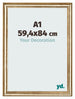 Cadre Photo 59 4x84cm A1 Or Antique MDF Lazio De Face Mesure | Yourdecoration.fr