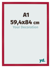 Cadre Photo 59 4x84cm A1 Rouge MDF Bologna De Face Mesure | Yourdecoration.fr
