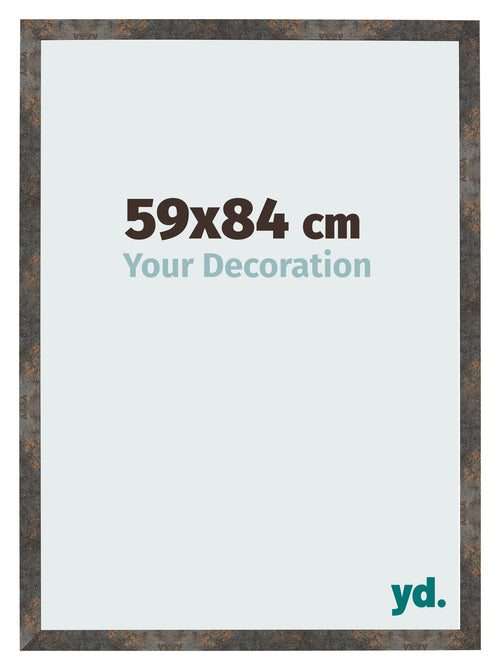 Cadre Photo 59x84 cm Metal Oxyde MDF Bologna De Face Mesure | Yourdecoration.fr