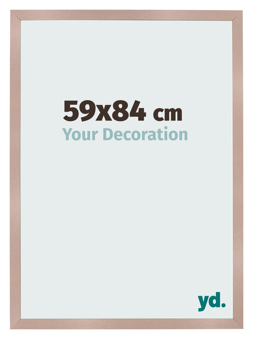 Cadre Photo 59x84 cm Rose Ancien MDF Bologna De Face Mesure | Yourdecoration.fr