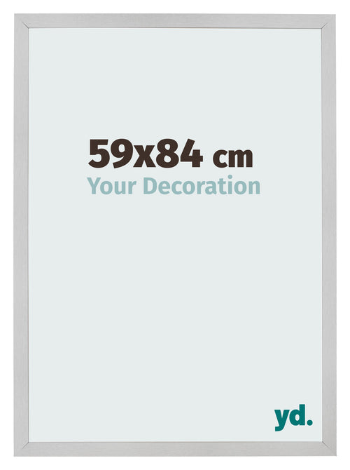 Cadre Photo 59x84cm Acier Inoxydable MDF Bologna De Face Mesure | Yourdecoration.fr