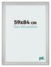 Cadre Photo 59x84cm Argent Mat MDF Lazio De Face Mesure | Yourdecoration.fr
