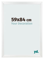 Cadre Photo 59x84cm Blanc Vintage MDF Pisa De Face Mesure | Yourdecoration.fr