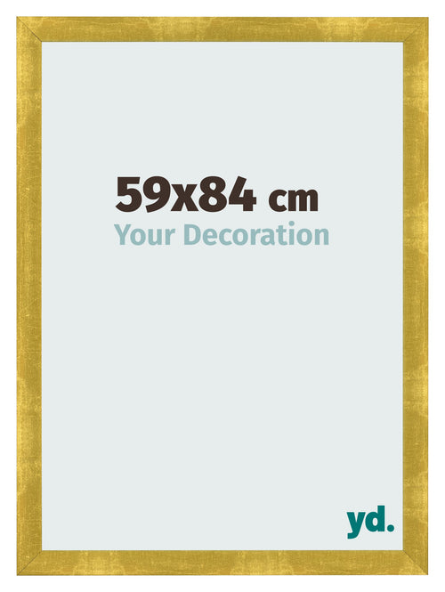 Cadre Photo 59x84cm Or Vintage MDF Pisa De Face Mesure | Yourdecoration.fr