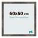 Cadre Photo 60x60 cm Metal Oxyde MDF Bologna De Face Mesure | Yourdecoration.fr