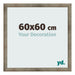 Cadre Photo 60x60 cm Metal Vintage MDF Bologna De Face Mesure | Yourdecoration.fr