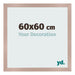 Cadre Photo 60x60 cm Rose Ancien MDF Bologna De Face Mesure | Yourdecoration.fr