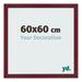 Cadre Photo 60x60 cm Vin Rouge Patine MDF Bologna De Face Mesure | Yourdecoration.fr