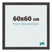 Cadre Photo 60x60cm Anthracite MDF Bologna De Face Mesure | Yourdecoration.fr