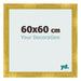 Cadre Photo 60x60cm Or Vintage MDF Pisa De Face Mesure | Yourdecoration.fr