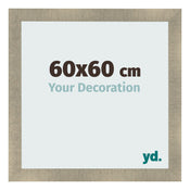 Cadre Photo 60x60cm Or Vintage MDF Pisa De Face Mesure | Yourdecoration.fr