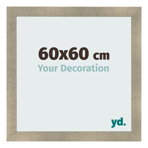 Cadre Photo 60x60cm Or Vintage MDF Pisa De Face Mesure | Yourdecoration.fr